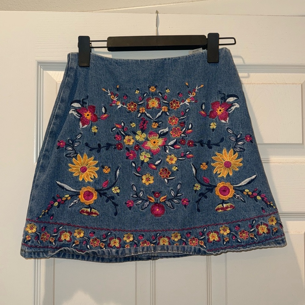 Harper Heritage Floral Denim Skirt